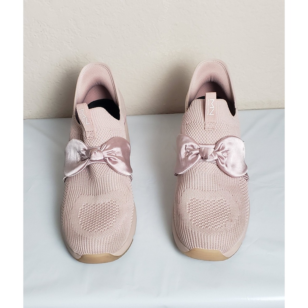 Mark Nason Skechers A-Line Pointe Pink Bow Hands Free Slip-On Sneakers Womens 9